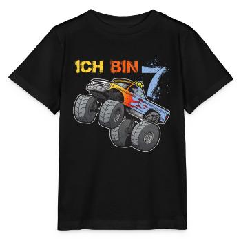 7 Jahre Junge Mädchen Geburtstag Monster Truck - Stanley/Stella Kinder T-Shirt MINI CREATOR  - Schwarz - Vorne - Mikhail (115cm)