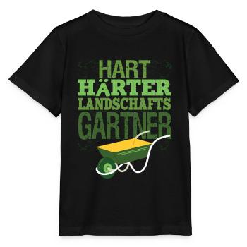 Hart Härter Landschaftsgärtner Gartenarbeit Spruch - Stanley/Stella Kinder T-Shirt MINI CREATOR  - Schwarz - Vorne - Mikhail (115cm)