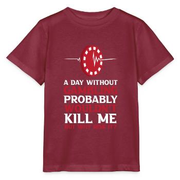 Casino - Stanley/Stella Kinder T-Shirt MINI CREATOR  - Burgunderrot - Vorne - Kain (125cm)