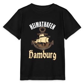 Heimathafen Hamburg Segelschiff - Stanley/Stella Kinder T-Shirt MINI CREATOR  - Schwarz - Vorne - Mikhail (115cm)
