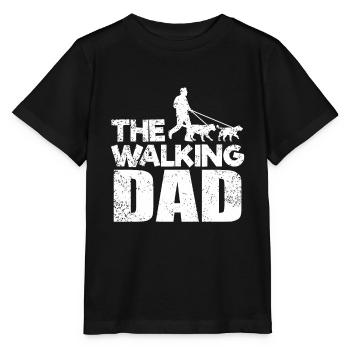 The Walking Dad Walking the dog - Stanley/Stella MINI CREATOR Kids’ T-Shirt - black - Front - Mikhail (115cm)