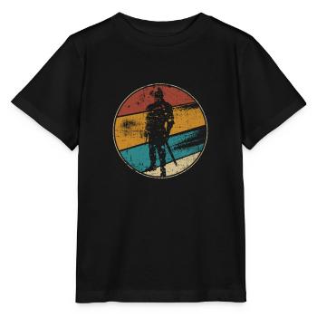 Chevaliers en armure vintage - T-shirt bio MINI CREATOR Stanley/Stella Enfant - noir - Devant - Mikhail (115cm)