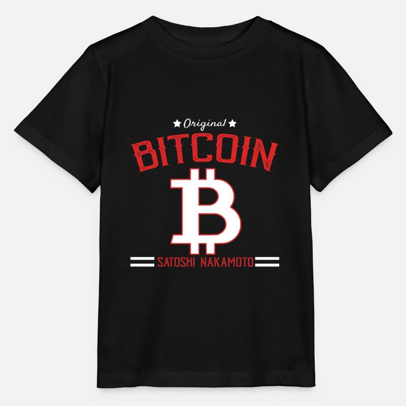 BTC Krypto Bitcoin Coin Holder Spruch Satoshi - Stanley/Stella Kinder T-Shirt MINI CREATOR  - Schwarz