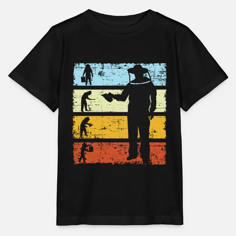 Imker Vintage Bienen Flüsterer Retro Imkerei - Stanley/Stella Kinder T-Shirt MINI CREATOR  - Schwarz