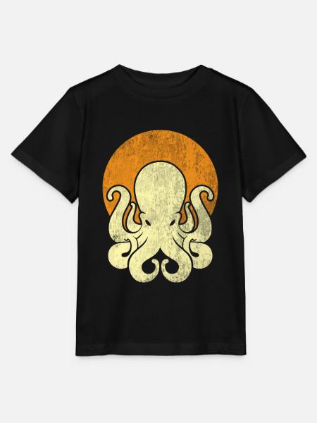 Oktopus Tintenfisch Kraken Kalmar - Stanley/Stella Kinder T-Shirt MINI CREATOR - Schwarz