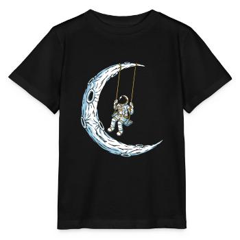Mond Schaukel - Stanley/Stella Kinder T-Shirt MINI CREATOR  - Schwarz - Vorne - Mikhail (115cm)