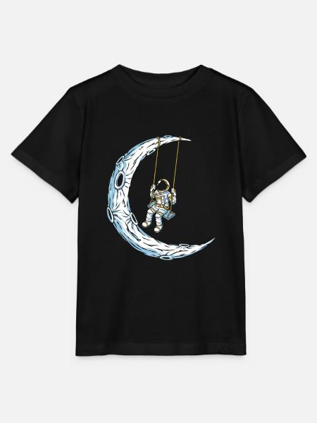 Mond Schaukel - Stanley/Stella Kinder T-Shirt MINI CREATOR - Schwarz