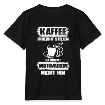 Kaffee erreicht Stellen - Stanley/Stella Kinder T-Shirt MINI CREATOR  - Schwarz - Vorne - Mikhail (115cm)