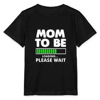 Schwanger Schwangerschaft Werdende Mutter Geschenk - Stanley/Stella Kinder T-Shirt MINI CREATOR  - Schwarz - Vorne - Mikhail (115cm)