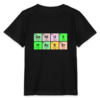 Genius Hacker Periodentisch - Stanley/Stella Kinder T-Shirt MINI CREATOR  - Schwarz - Vorne - Mikhail (115cm)