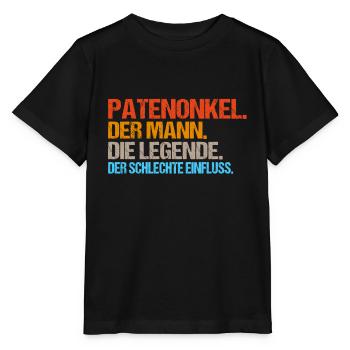 Patenonkel der schlechte Einfluss. Geschenkidee - Stanley/Stella Kinder T-Shirt MINI CREATOR  - Schwarz - Vorne - Mikhail (115cm)