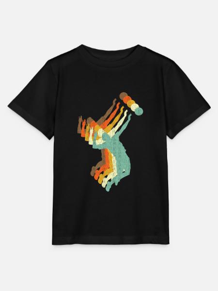 Volleyball Retro Style - Stanley/Stella Kinder T-Shirt MINI CREATOR - Schwarz