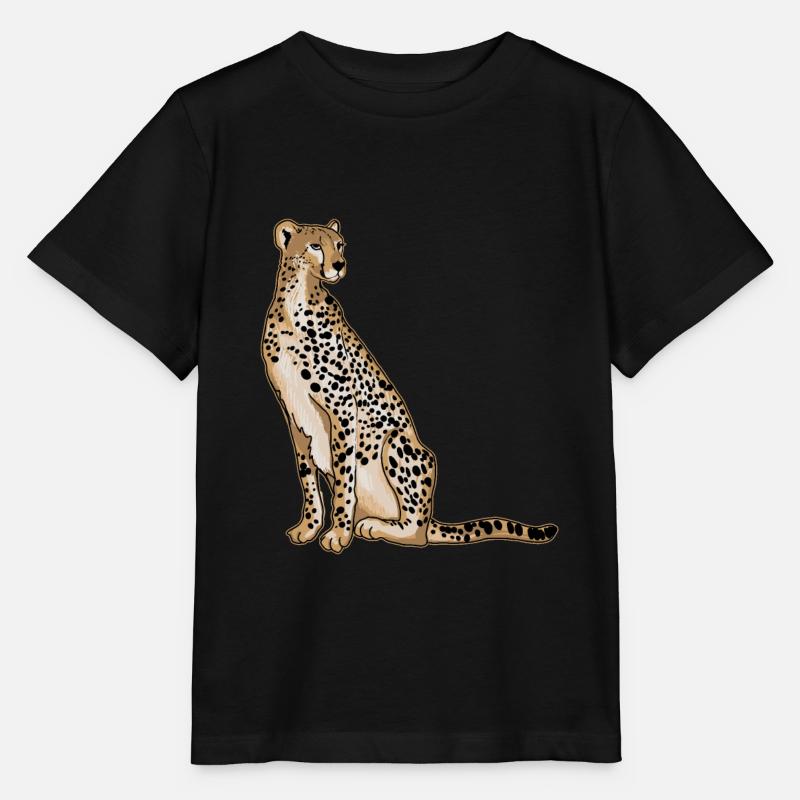 guépard - T-shirt bio MINI CREATOR Stanley/Stella Enfant - noir