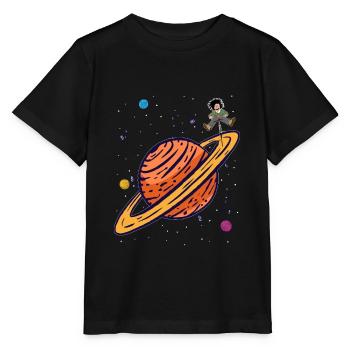 Astronomy - Stanley/Stella MINI CREATOR Kids’ T-Shirt - black - Front - Mikhail (115cm)