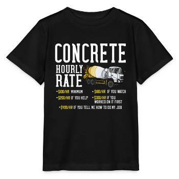 Driving mixer concrete mixer concrete construction site - Stanley/Stella MINI CREATOR Kids’ T-Shirt - black - Front - Mikhail (115cm)