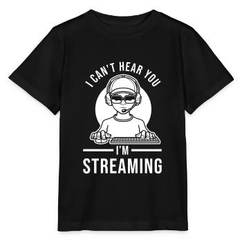 Streamer streaming saying funny - Stanley/Stella MINI CREATOR Kids’ T-Shirt - black - Front - Mikhail (115cm)