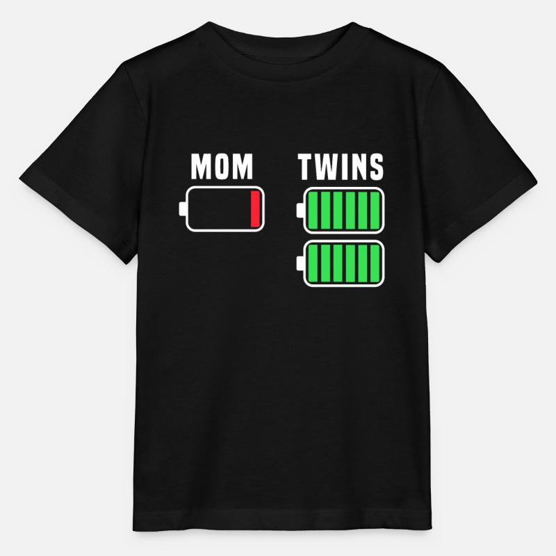 Zwillinge Mama Akku Geschenk - Stanley/Stella Kinder T-Shirt MINI CREATOR - Schwarz
