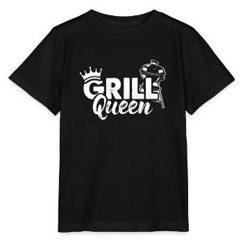 Grill Queen BBQ Grillmeister Barbecue Grill Spruch - Stanley/Stella Kinder T-Shirt MINI CREATOR  - Schwarz - Vorne - Mikhail (115cm)