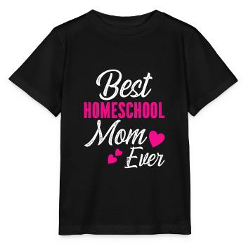 Meilleur Homeschool Mom Ever - T-shirt bio MINI CREATOR Stanley/Stella Enfant - noir - Devant - Mikhail (115cm)