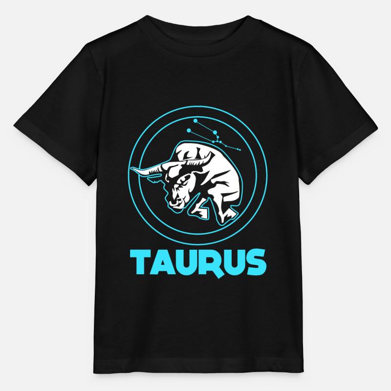 Zodiac Taurus - Stanley/Stella MINI CREATOR Kids’ T-Shirt - black