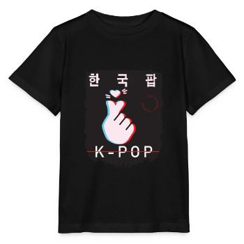 K-Pop Saranghae Aesthetic Korean... K-Pop - Stanley/Stella MINI CREATOR Kids’ T-Shirt - black - Front - Mikhail (115cm)