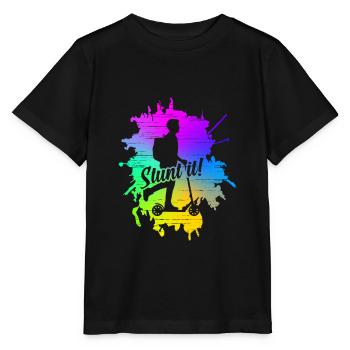 Stunt Scooter vintage retro Stunt It Gifts - T-shirt bio MINI CREATOR Stanley/Stella Enfant - noir - Devant - Mikhail (115cm)