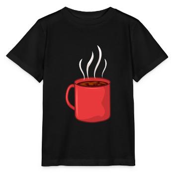 Coffee cup - Stanley/Stella MINI CREATOR Kids’ T-Shirt - black - Front - Mikhail (115cm)