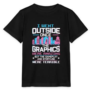 I went Outside Once Amazing Graphics Terrible - T-shirt bio MINI CREATOR Stanley/Stella Enfant - noir - Devant - Mikhail (115cm)