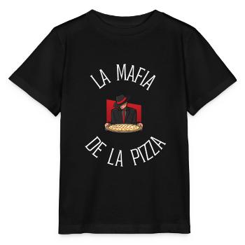 DIE MAFIA der Pizza Geschenkidee Humor - Stanley/Stella Kinder T-Shirt MINI CREATOR  - Schwarz - Vorne - Mikhail (115cm)