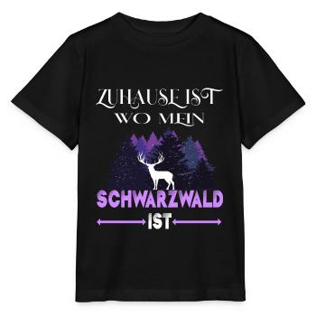 Schwarzwald - Zuhause ist wo mein Schwarzwald ist - Stanley/Stella Kinder T-Shirt MINI CREATOR  - Schwarz - Vorne - Mikhail (115cm)