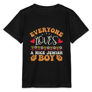 Everyone loves a nice jewish boy - Stanley/Stella MINI CREATOR Kids’ T-Shirt - black - Front - Mikhail (115cm)