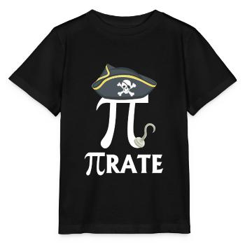 Lustige Pi Day Pirate - Stanley/Stella Kinder T-Shirt MINI CREATOR  - Schwarz - Vorne - Mikhail (115cm)