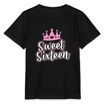 Sweet Sixteen 16th Birthday Gift - Stanley/Stella MINI CREATOR Kids’ T-Shirt - black - Front - Mikhail (115cm)