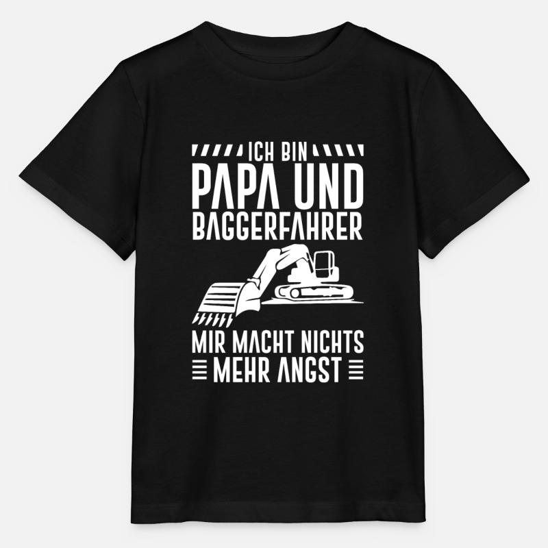Bauarbeiter Bagger Geschenk Baggerfahrer - Stanley/Stella Kinder T-Shirt MINI CREATOR - Schwarz