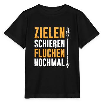 Bogenschützen Pfeil & Bogen Geschenk - Stanley/Stella Kinder T-Shirt MINI CREATOR  - Schwarz - Vorne - Mikhail (115cm)