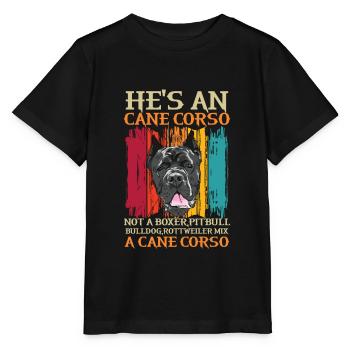 Cane Corso pour cane Corso propriétaire Cane - T-shirt bio MINI CREATOR Stanley/Stella Enfant - noir - Devant - Mikhail (115cm)