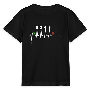 1n23456 Motorrad Gangschaltung Motorradfahrer - Stanley/Stella Kinder T-Shirt MINI CREATOR  - Schwarz - Vorne - Mikhail (115cm)