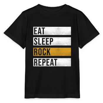 Rock Spruch lustig Rocker - Stanley/Stella Kinder T-Shirt MINI CREATOR  - Schwarz - Vorne - Mikhail (115cm)