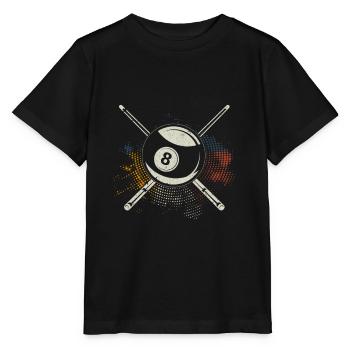 Colorful Billiard Pool Eight Ball Billiard - Stanley/Stella MINI CREATOR Kids’ T-Shirt - black - Front - Mikhail (115cm)