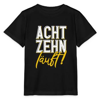 Achtzehn Läuft 18.Geburtstag 18 Geschenk - Stanley/Stella Kinder T-Shirt MINI CREATOR  - Schwarz - Vorne - Mikhail (115cm)