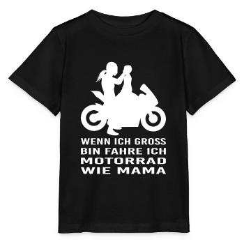Mutter Sohn Motorrad Sportbike Familie Biker Bike - Stanley/Stella Kinder T-Shirt MINI CREATOR  - Schwarz - Vorne - Mikhail (115cm)