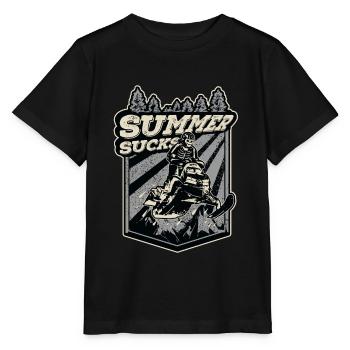 Summer Sucks motoneige squelette Snowmobile - T-shirt bio MINI CREATOR Stanley/Stella Enfant - noir - Devant - Mikhail (115cm)