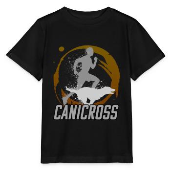 Canicross Jogging Dog Training Train Dog Sport - Stanley/Stella MINI CREATOR Kids’ T-Shirt - black - Front - Mikhail (115cm)