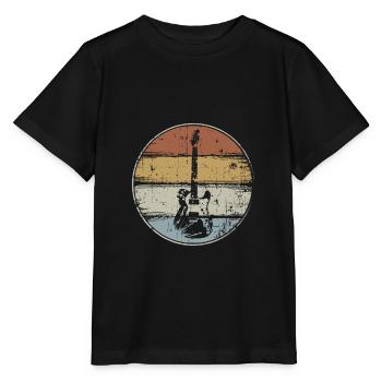 E-Gitarre Rock Gitarrist vintage - Stanley/Stella Kinder T-Shirt MINI CREATOR  - Schwarz - Vorne - Mikhail (115cm)