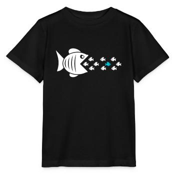 Gegen den Strom schwimmen - Stanley/Stella Kinder T-Shirt MINI CREATOR  - Schwarz - Vorne - Mikhail (115cm)