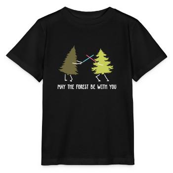 May the Forest be with you - Stanley/Stella MINI CREATOR Kids’ T-Shirt - black - Front - Mikhail (115cm)