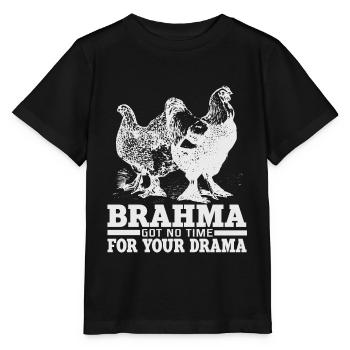 Drôle brahma poulets poulet renard motif cadeau - T-shirt bio MINI CREATOR Stanley/Stella Enfant - noir - Devant - Mikhail (115cm)