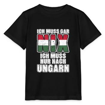 Ungarn - Stanley/Stella Kinder T-Shirt MINI CREATOR  - Schwarz - Vorne - Mikhail (115cm)