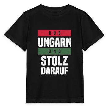 Ungarn - Stanley/Stella Kinder T-Shirt MINI CREATOR  - Schwarz - Vorne - Mikhail (115cm)