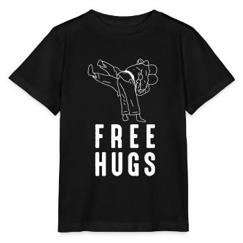 Free Hugs Brazilian Jiu-Jitsu MMA BJJ Kampfsport - Stanley/Stella Kinder T-Shirt MINI CREATOR  - Schwarz - Vorne - Mikhail (115cm)